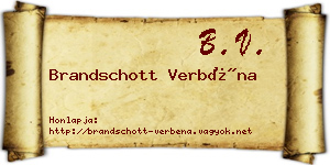 Brandschott Verbéna névjegykártya